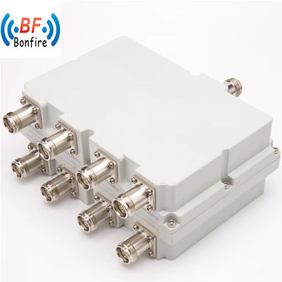 Combinador RF de baixa frequência PIM de quatro bandas 1710-2700MHz com pacote de conectores DIN-F 4.3-10-F