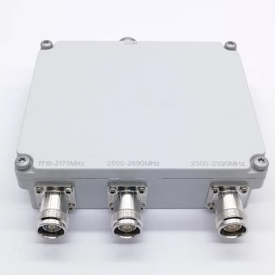 Combinador de Pim Baixo de Tribanda 600-2170 2500-2690 3400-4000MHz 4.3-10-F DIN-F para Equipamento