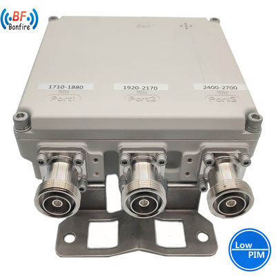 4.3-10 F DIN-F Interface RF Triplexer Triple Band Combiner 380-2700MHz Cinza/Vermelho/Negro