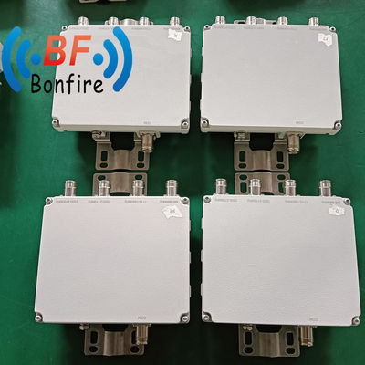 Topwave 1710-2700MHz RF Low Pim Quadplexer DIN Feminino -155dbc Quad-Band Combiner Cinzento
