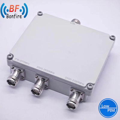 5g RF Combiner 1710-2170MHz 2300-2690MHz RF Wideband Low Pim Quadplexer RF Multiplexer para Ibs Bts Das