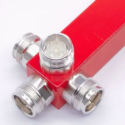 4 Way Low Pim Reactive High Power Splitter 698-3800MHz 4.3-10 F Cinza/vermelho/preto/customizado
