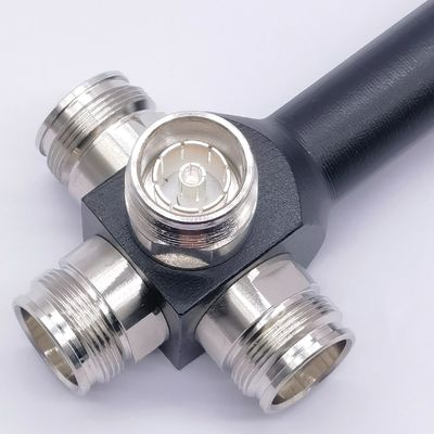 4 Way Low Pim Reactive High Power Splitter 698-3800MHz 4.3-10 F Cinza/vermelho/preto/customizado