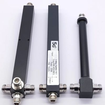 698-4200MHz N-F 3 Way Low Pim Cavity High Power Splitter em cor cinzenta personalizada
