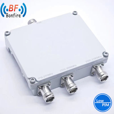 Duplexor de banda VHF UHF de baixo PIM para cobertura de rede de 1710-2170 MHz 2300-2690 MHz