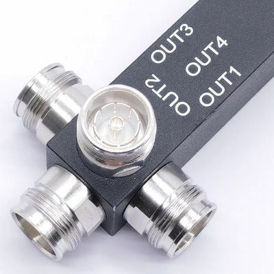 0.510kg Pacote Peso Bruto 698-4200MHz 3/4 Way Power Splitter Reativo N -F/4.3-10-F