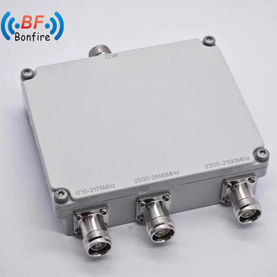 4X4 Low Pim 1710-1880 1920-2170 2300-2400 2500-2700MHz com N 4.3-10 DIN Conector Cinza