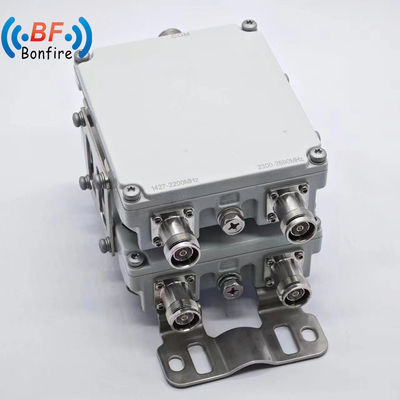 4.3-10f Interface DIN-F Diplexador de banda dupla 1710-1880 1920-2170 2300-2400 2500-2700MHz