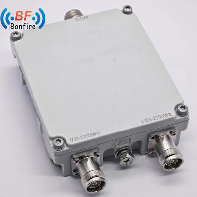 2300-2400 2500-2700MHz Low Pim -150dbc RF Triplexer com conector N/4.3-10 e interface DIN-F
