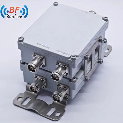 1710-2170MHz 2300-2700MHz Triplexer com Low Pim -160dbc RF Diplexer e 4.3-10-F Conector