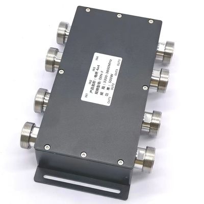 Pacote Peso Bruto 2.000kg Combinador híbrido acoplador híbrido 4 em 4 fora 617-3800MHz DIN-F