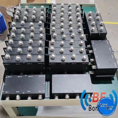 4.3-10 Fêmea -160dbc 300W 4 em 4 combineiro híbrido para edifício Das 698-3800MHz