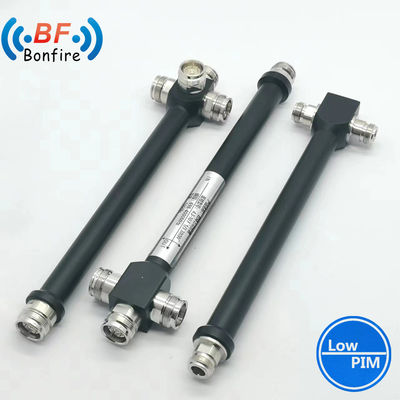 Combinador de divisor de potência de radiofrequência de 2 vias com interface N-F/4.3-10-F/DIN-F e faixa de 698-3800 MHz
