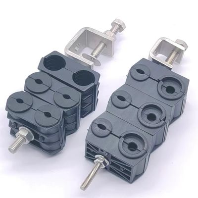 KXK-2201- Double Hole Double Cable Clamp para cabo de energia de aço inoxidável na torre de células