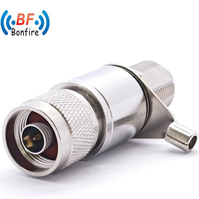 Arrestador de sobrecarga de conector de cabo coaxial feminino vermelho personalizado para freqüência 698-3800MHz