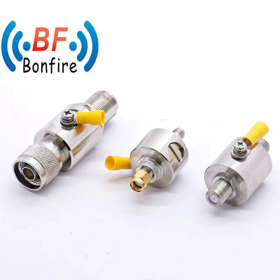 BLQ-XXXXX 50 ohm RF Tipo F TV Coaxial Lightning Arrestor para IP65 interior/exterior