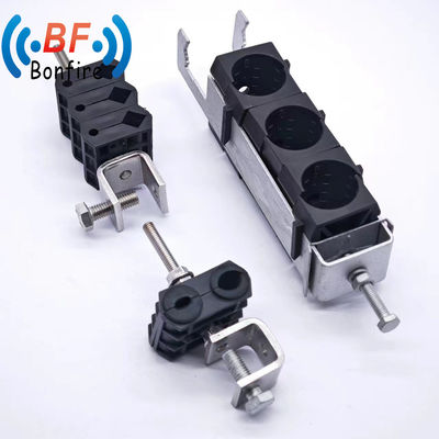 Clamps de cabos de alimentação de duplo tipo pretos para serviços de fabricação OEM/ODM personalizados