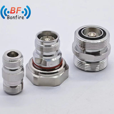 Telecom Low Vswr DC-4GHz Connector Mini N Connector RF Adaptador N Feminino para 7/16 N Masculino