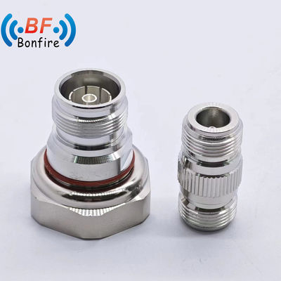 Adaptador de conector de RF de baixa perda 4.3-10 macho a N tipo feminino para aplicações impermeáveis