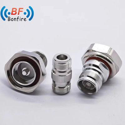Conector de RF DC-4GHz Low Pim -160dbc Adaptador de RF Adaptador com 4.3/10 Feminino para N Feminino