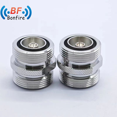 Adaptador de conector de cabo coaxial RF de baixo VSwr com DIN macho para DIN macho tipo recto -155dbc DC-4GHz