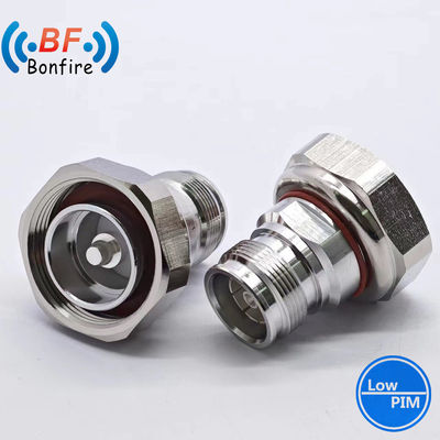 LJQ -XXXXX 4.3-10 Conector coaxial masculino a 7/16 DIN feminino para cabo superflexível de 1/2 &quot;