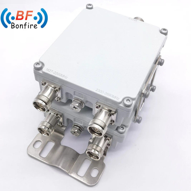 Dual-Band 1710-2170MHz 2300-2690MHz DIN Twin-Duplexer Feminino para entrega geral do projeto