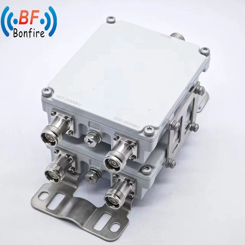 1710-1880/1920-2170/2300-2700MHz VHF UHF RF Diplexer N Combinador de banda dupla de tipo feminino