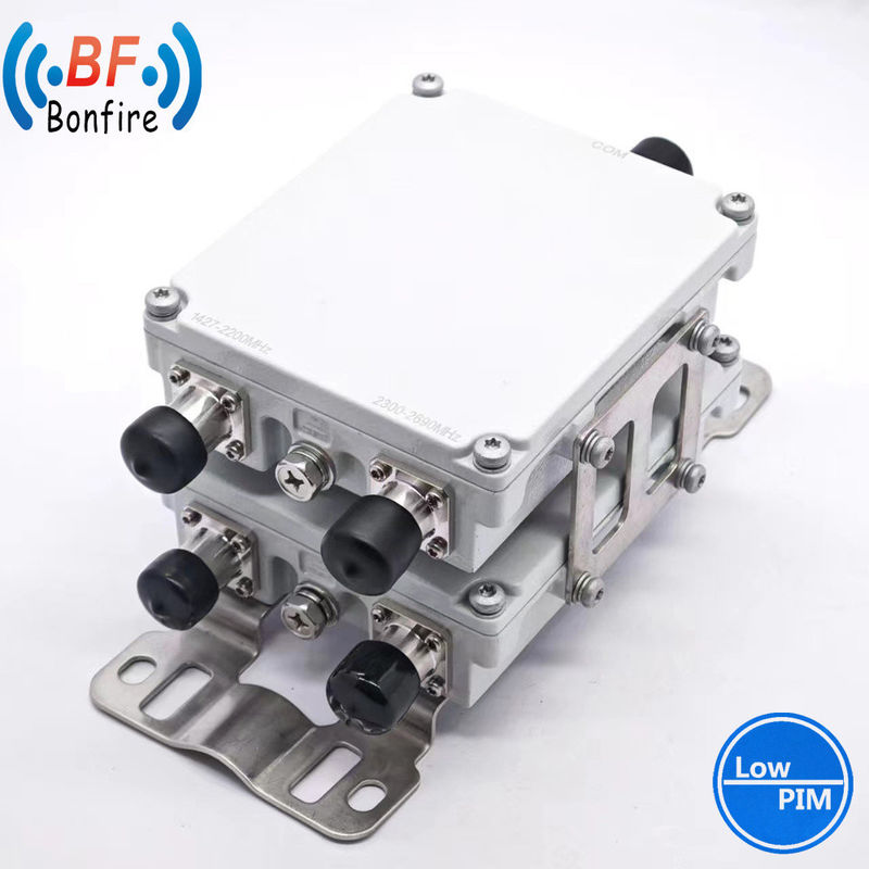 Combinador de banda tripla de baixo Pim personalizado N Feminino 1710-2170MHz 2300-2690MHz RF Triplexer