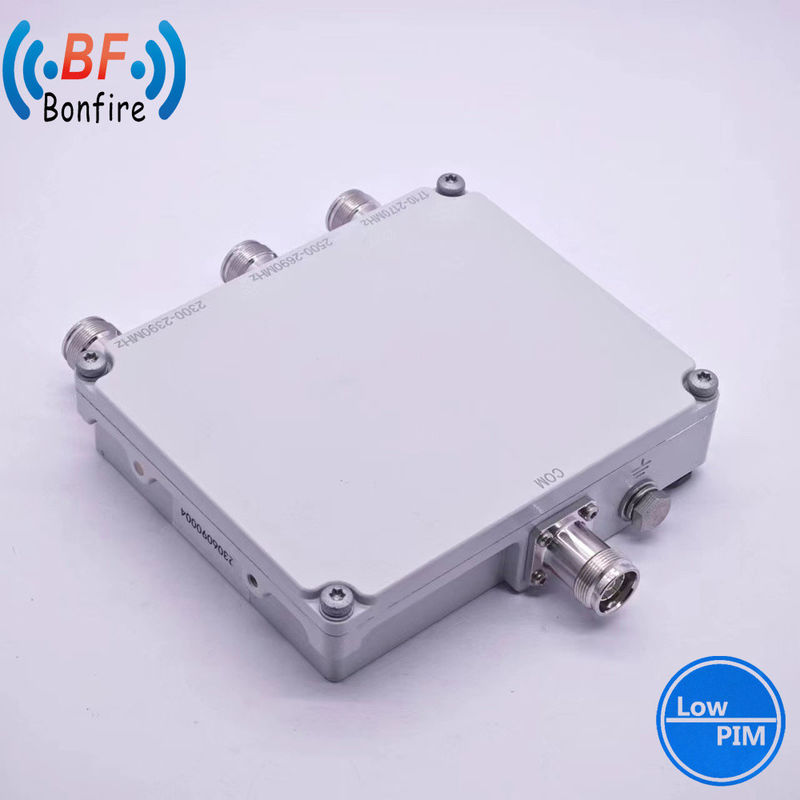 Duplexor de banda VHF UHF de baixo PIM para cobertura de rede de 1710-2170 MHz 2300-2690 MHz