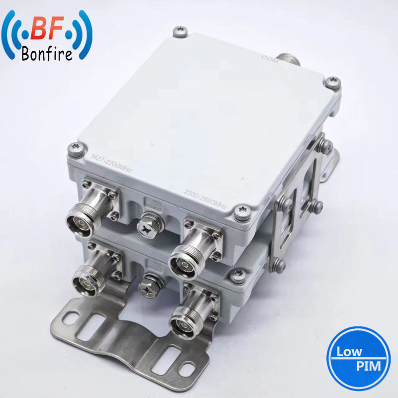 HLQ-XXXXX 1710-2170MHz 2300-2690MHz Combinador RF de banda dupla N Feminino para bidirecional