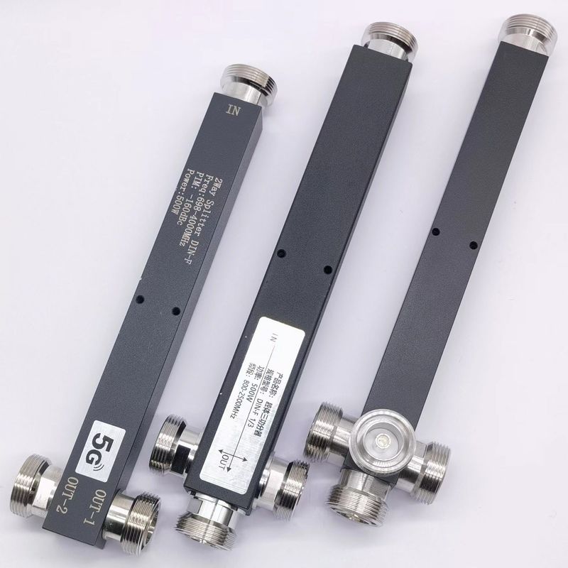 617-4000MHz DIN F 2/3/4 Way Low Pim Reactive High Power Splitter Das para IP65 ao ar livre