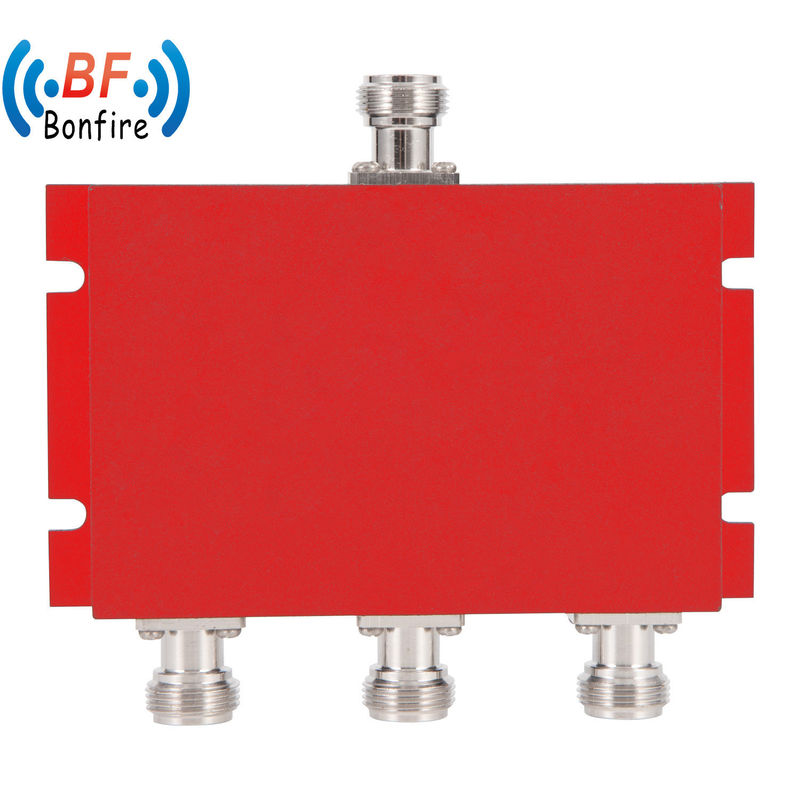 136-174MHz 3 Way Red RF Micro Strip Power Divider UHF VHF Divider com capacidade interna