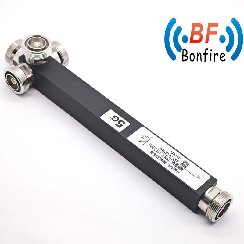 2400-6000MHz Low Pim -160dbc 2X43dBm 4 Way RF Power Splitter para IP65 interior/exterior