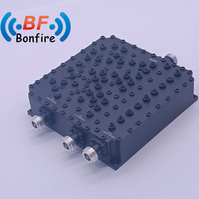 HLQ-XXXXX Tri-Band Combiner 1710-1880 1920-2170 3300-3700MHz com 4.3-10-F DIN-F N-F