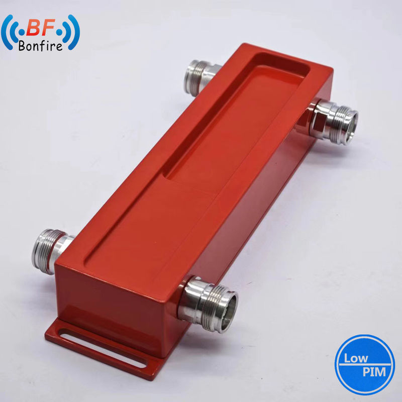 698-4000MHz 3dB acoplador híbrido -155dbc 2X2 RF acoplador híbrido combinador para Ibs Bts Vermelho