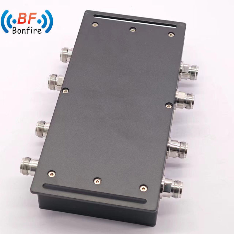 4*4 3dB acoplador híbrido combinador híbrido 4 em 4 fora 3dB N 4.3-10 DIN conector cinza/vermelho 617-3800MHz 400W