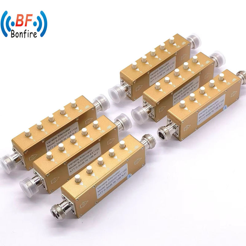 Atenuador ajustável para interface N-F DC-3000MHz 5W Atenuador escalonado Passo Att
