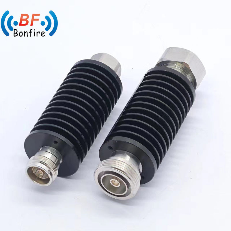 Atenuador de alta potência de 50 W N masculino para N feminino para cabo de guia de ondas coaxial de RF DC-3800MHz