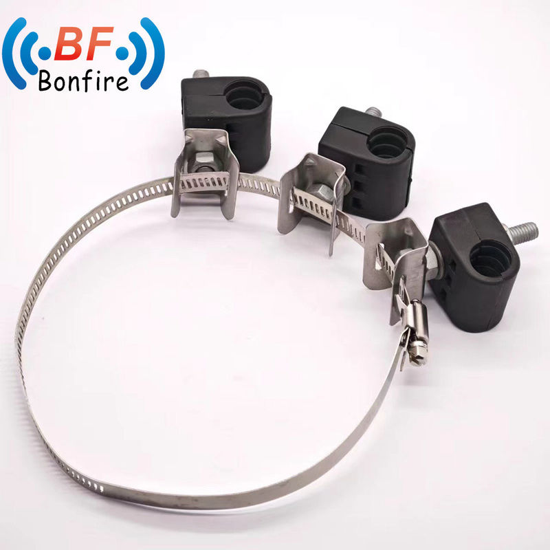 Grampos de alimentação de cabos de fibra e energia de três vias 23.5-30.1mm 2* 4-8mm para gestão de cabos