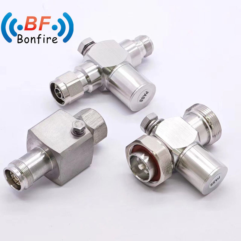 698-3800mhn Homem Fêmea Relâmpago Arrestador N Plug para N Parede Fêmea Coaxial Protetor contra ondas de relâmpago 6g Gas Tube Discharge Arrestor