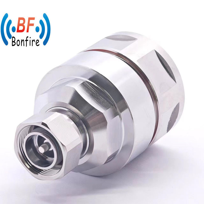 7/8&quot;Flexível cabo coaxial 4.3-10 Conector RF masculino com baixa perda de inserção de 0,1 dB