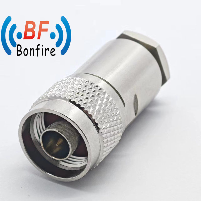 DC-11GHz N Grampos retos masculinos LMR 400 Conector RF de tipo cativo
