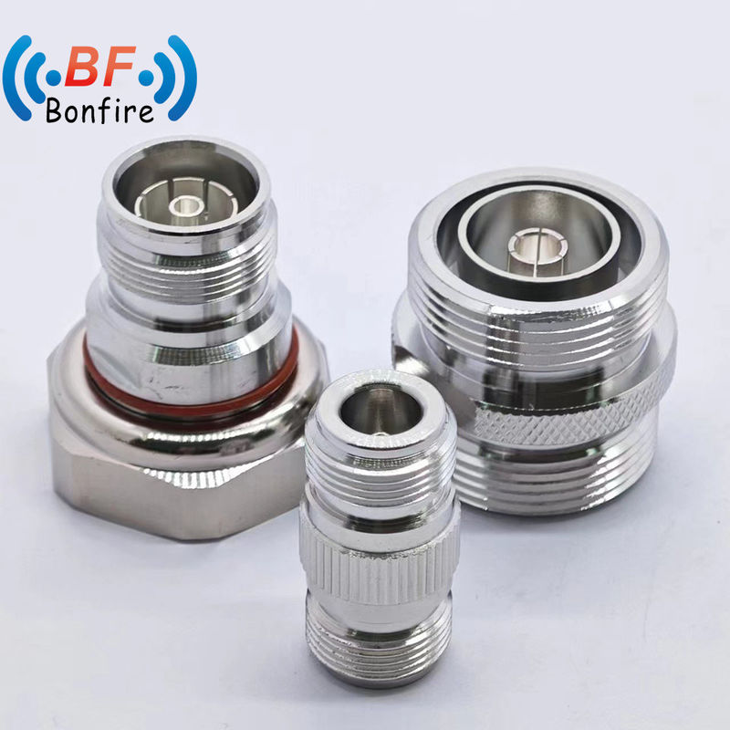 Adaptador de conector de RF de baixa perda 4.3-10 macho a N tipo feminino para aplicações impermeáveis