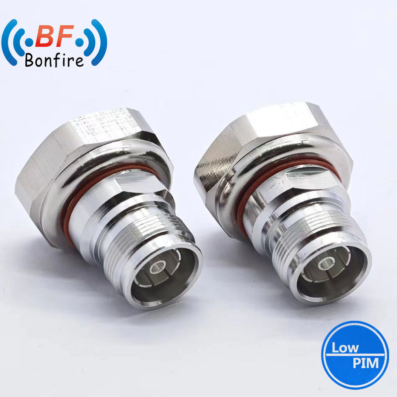 LJQ -XXXXX 4.3-10 Conector coaxial masculino a 7/16 DIN feminino para cabo superflexível de 1/2 &quot;