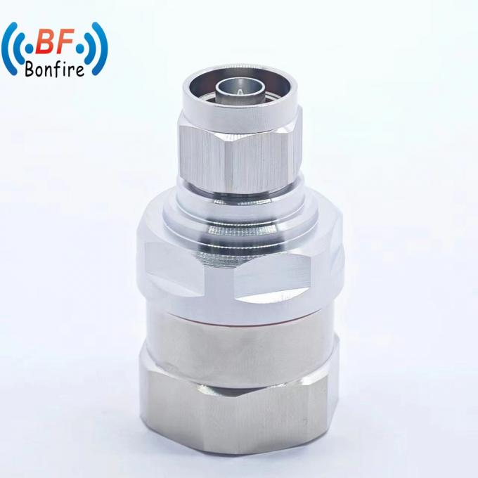 Low Loss N Type Male to 1 1/4′′ Low Loss Coaxial Cable RF Straight Joint Connector Adaptor